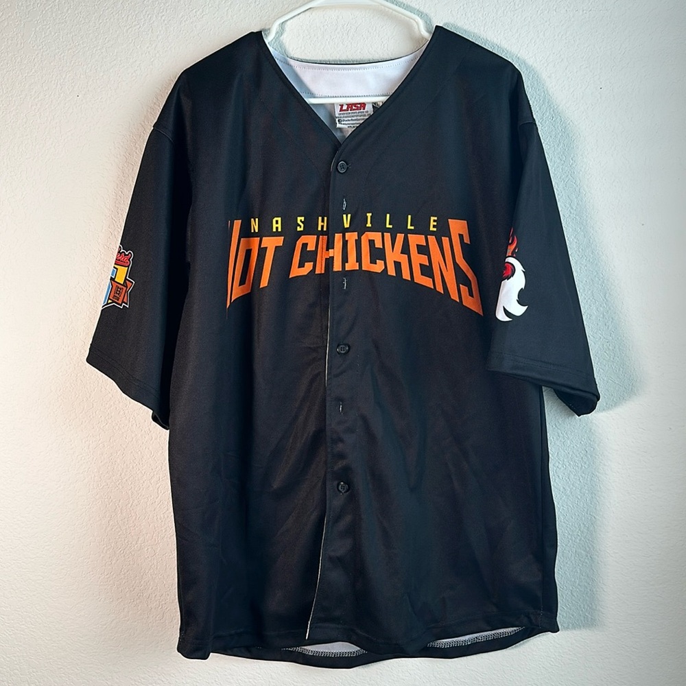 Men’s Official Starlito Navarreto Nashville Hot Chickens baseball Jersey Size XL